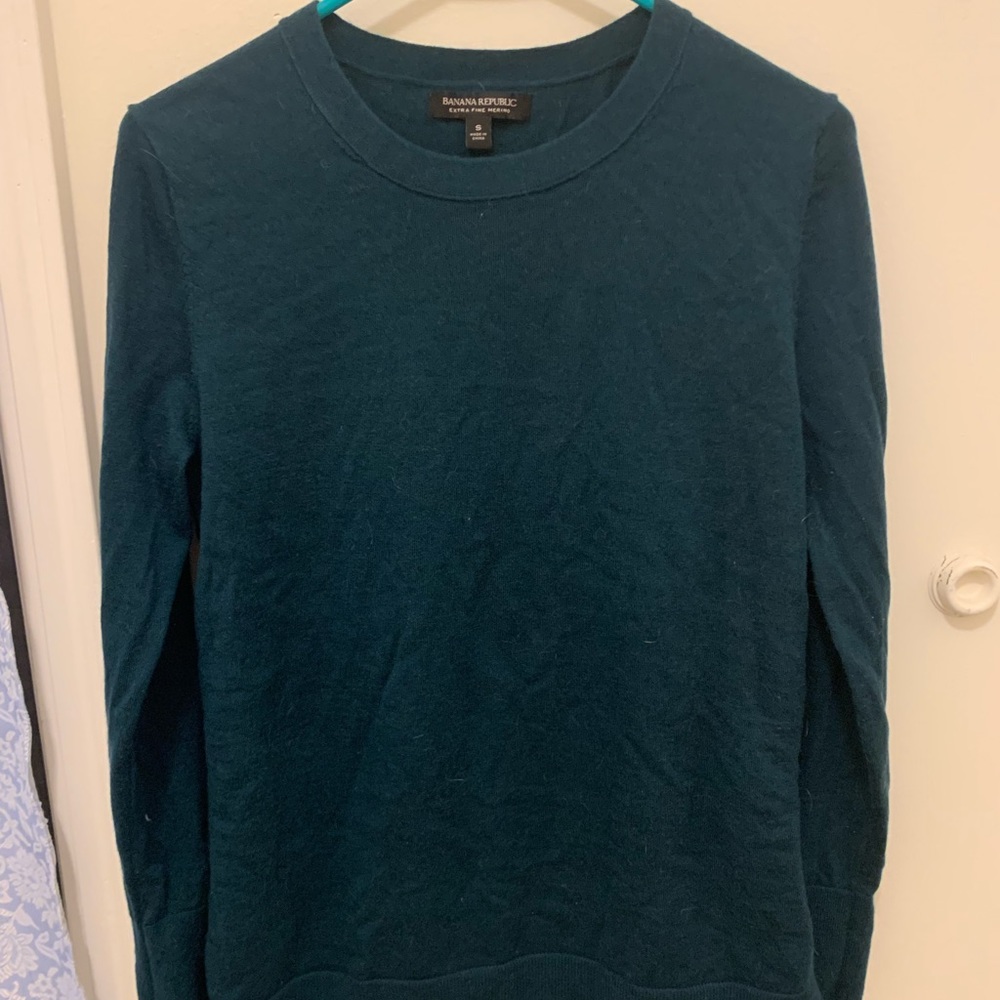 Banana Republic Forest Green Marino Sweater
